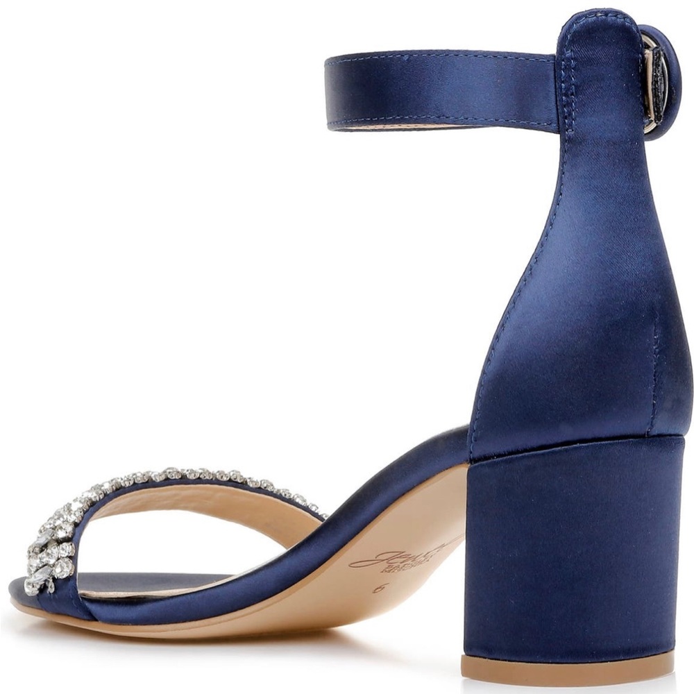 Jewel Badgley Mischa James Sandal, size 6 in Navy. - Picture 2 of 5